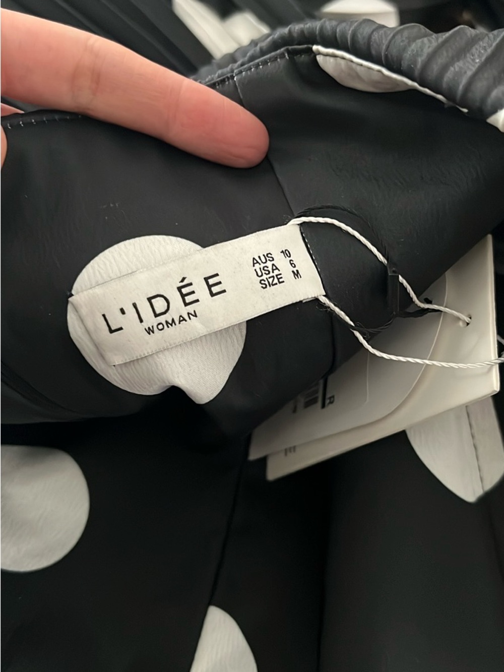L'IDEE Black Tie Gown black and white strapless maxi new with flaw size 6 us - Picture 17 of 17
